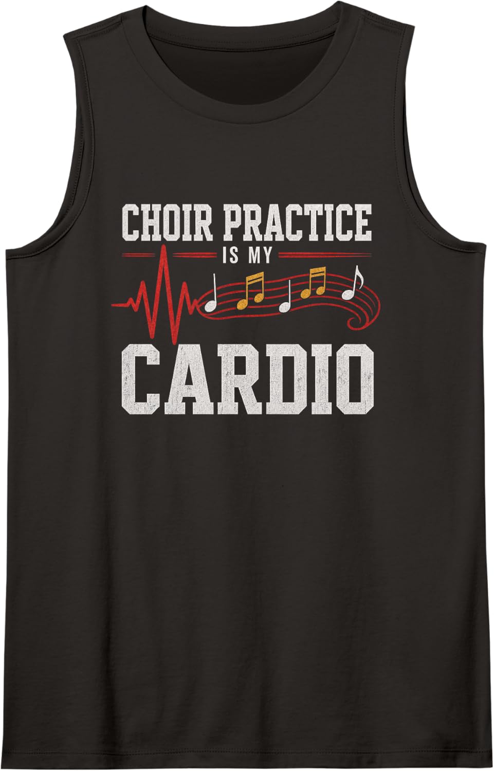 Choir Practice is My Cardio Singer Music Tank Top - Black