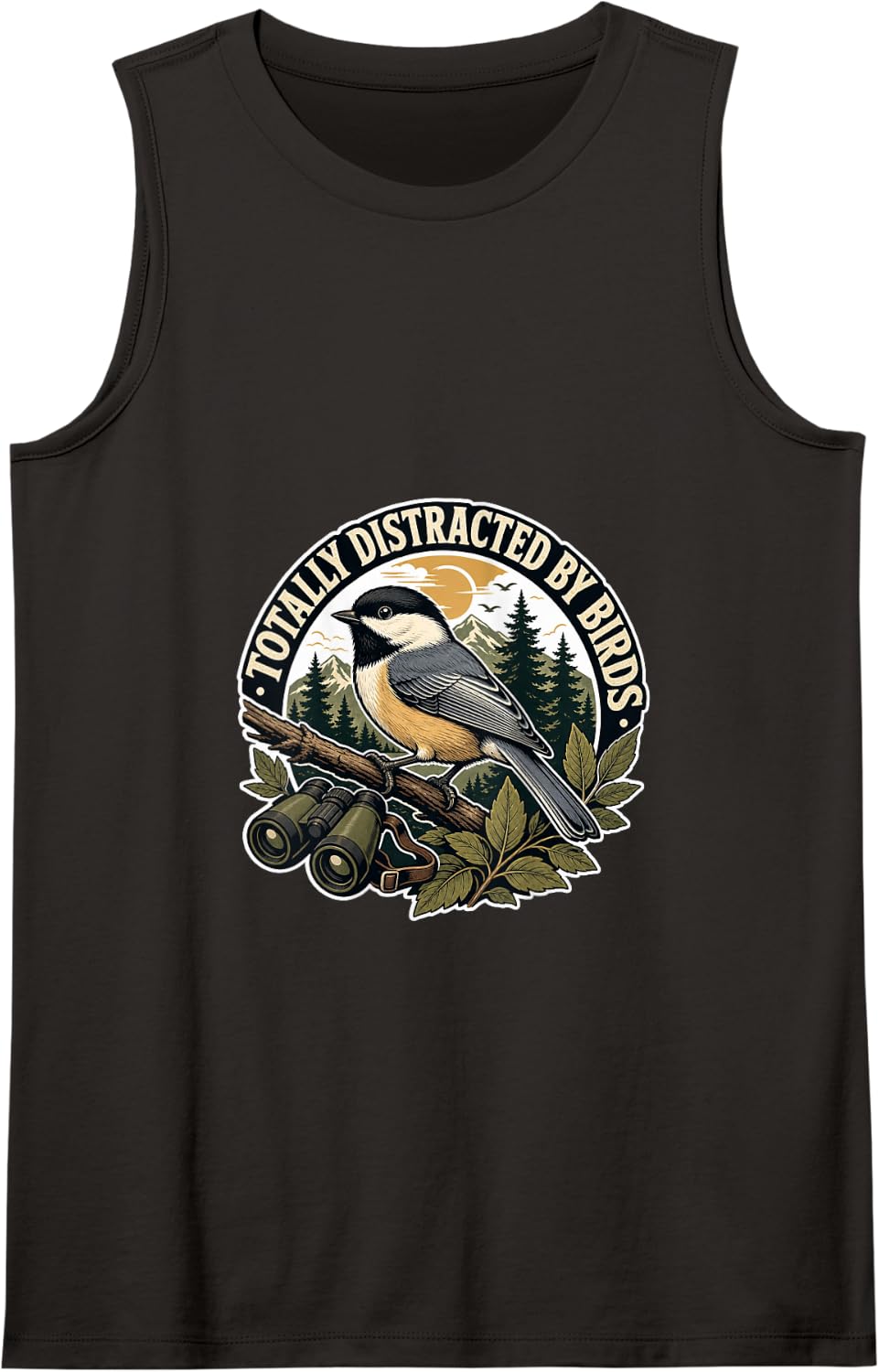 Easily Distracted By Birds Ornithology Birdwatcher Tank Top - Black