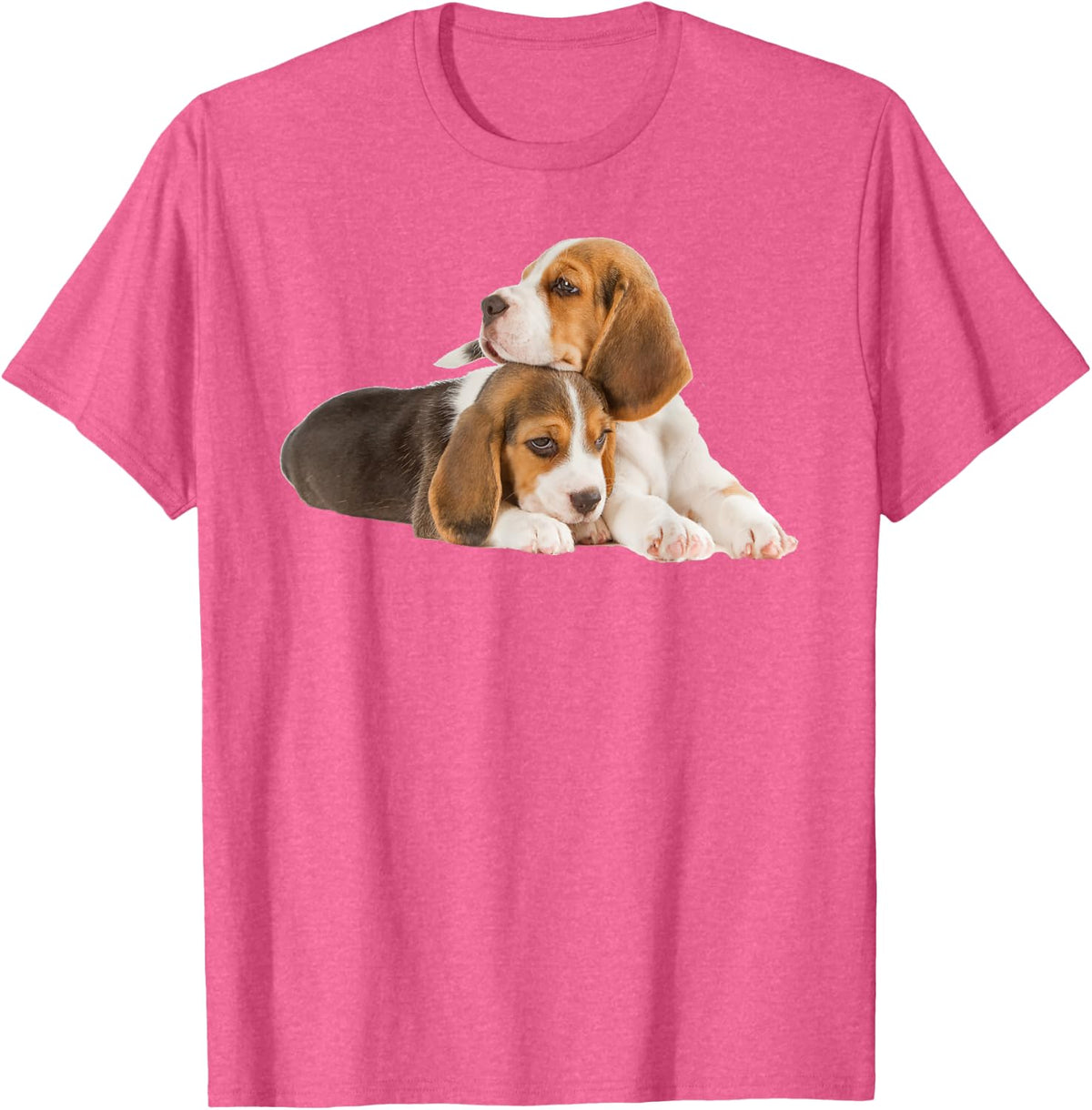 Beagle Puppy T Shirt T-Shirt - Pink Heather