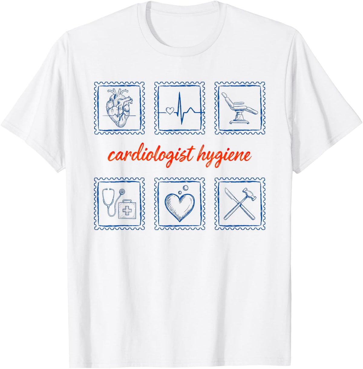 Cardiologist Cardiology Heart Doctor Hygiene T-Shirt - White