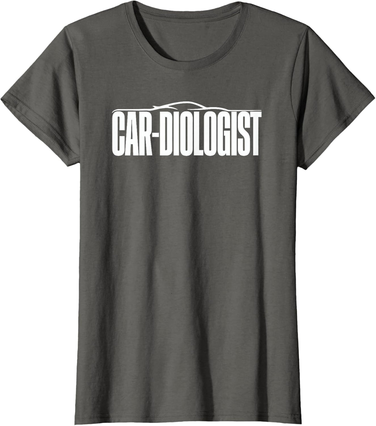 Car-Diologist Funny Car Guy Mechanic Humor for Men and Women T-Shirt - Asphalt Grey