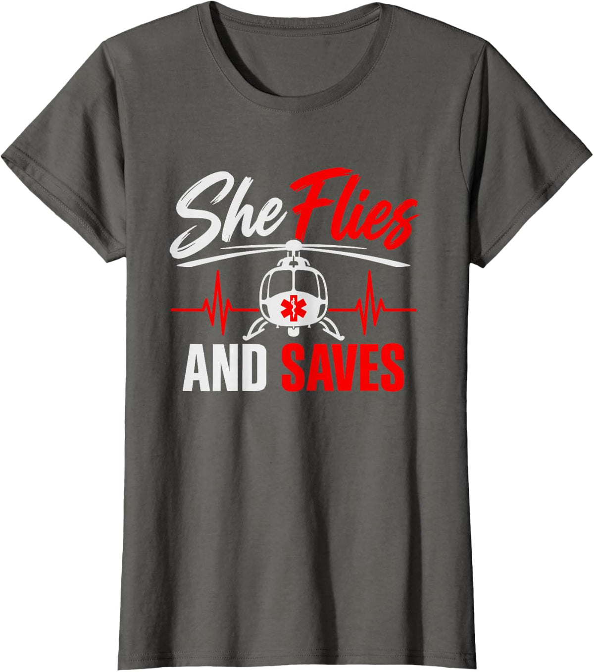 Women Flight Paramedic Breaking Barriers 5000 Feet Female T-Shirt - Asphalt Grey