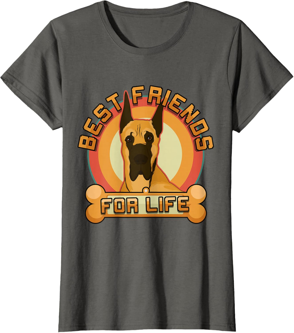 Great Dane Best Friends For Life, Great Dane Dog Owner T-Shirt - Asphalt Grey
