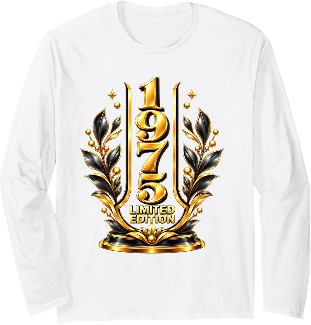 Limited Edition 1975 Man Woman 51. Birthday Long Sleeve T-Shirt - Adult Unisex White
