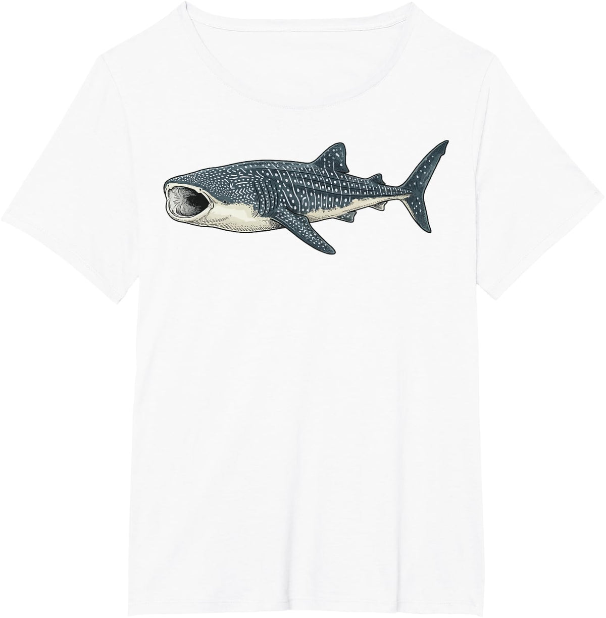 Whale Shark Illustration T-Shirt - White