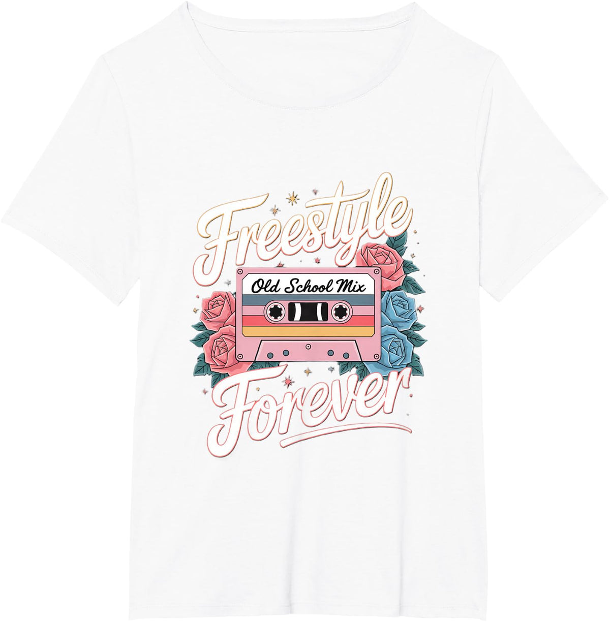 Freestyle Forever Old School Mix Retro T-Shirt - White
