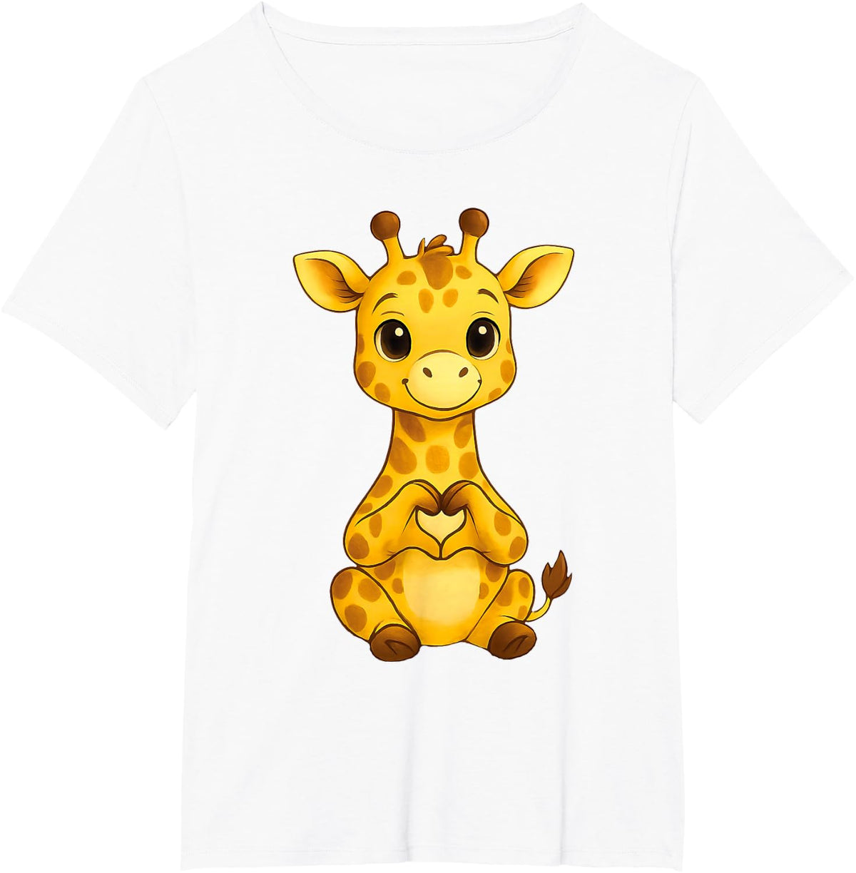 Giraffe with heart | Cute giraffe with heart symbol T-Shirt - White