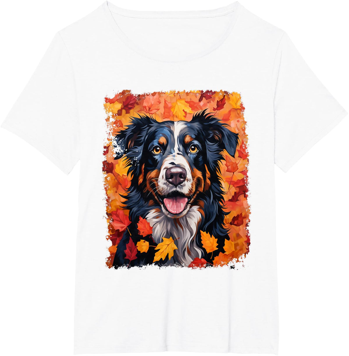 Dog Fall Season Fashion Clothes Color T-Shirt - White