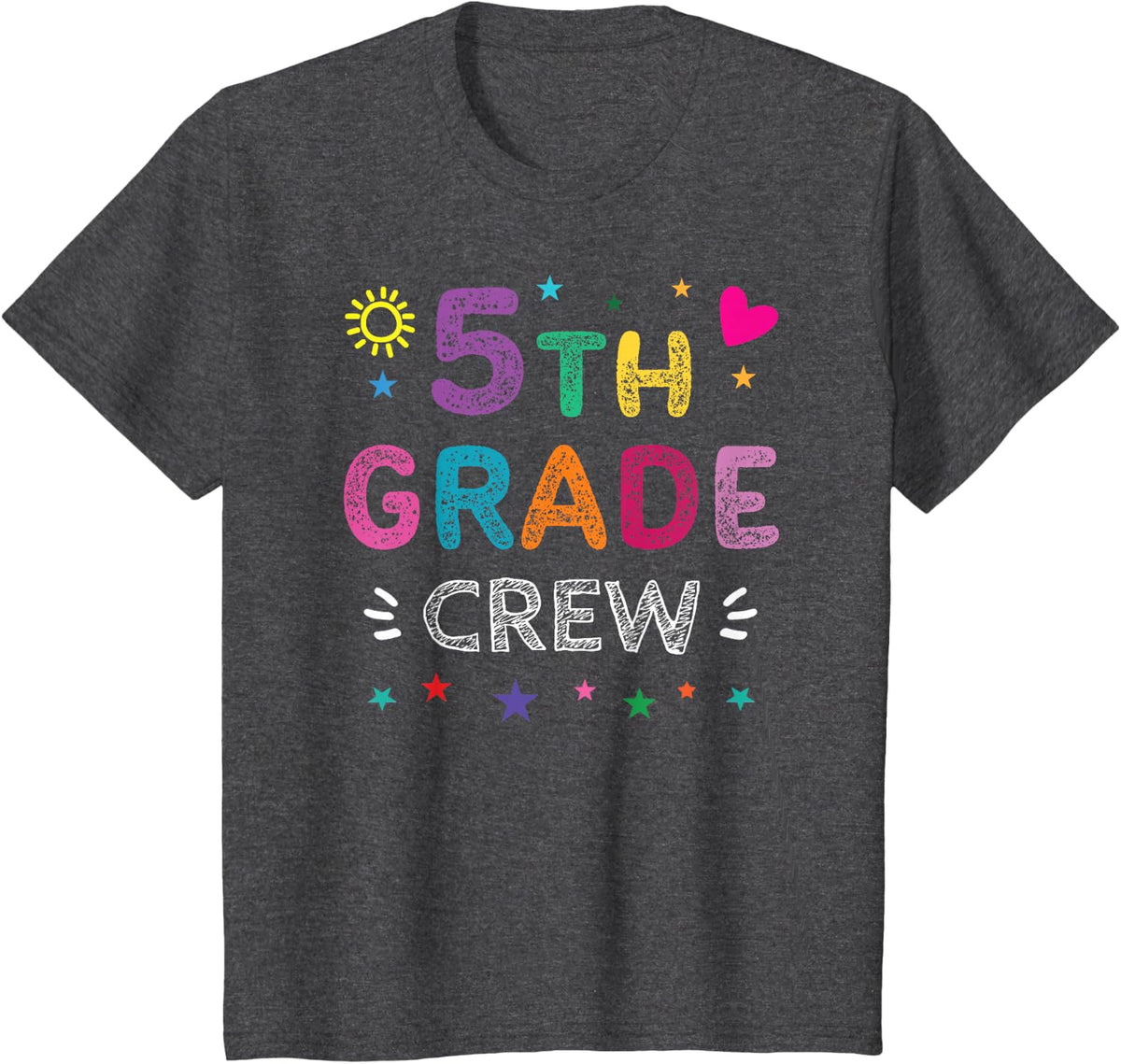 5th Grade Crew Teacher Team Fifth Grade squad T-Shirt - Dark Heather Grey