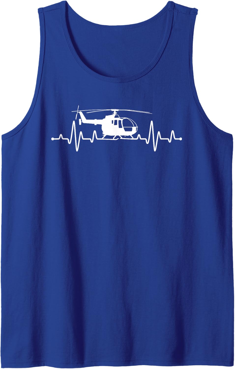 Cool Helicopter Art for Men Women Kids Aviation Helicopter Sleeveless Tank Top - Royal Blue