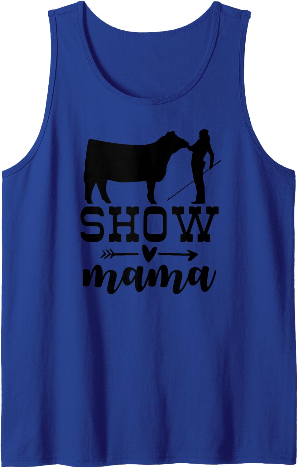 Show Cattle mom, Show Beef mom Show Cow Mama Sleeveless Tank Top - Royal Blue