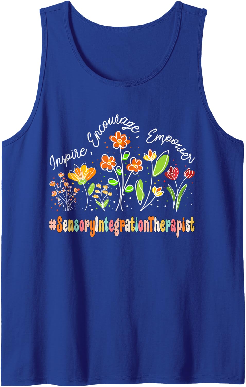 Sensory Integration Therapist Appreciation Week Back School Sleeveless Tank Top - Royal Blue