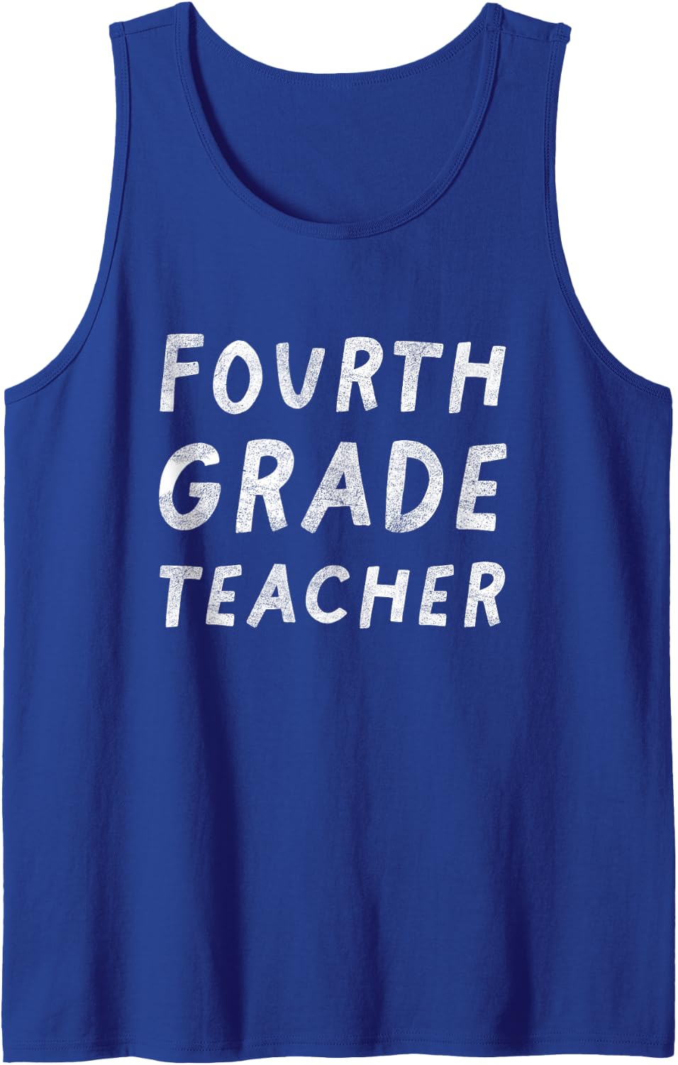 4th Grade Teacher Back to School Sleeveless Tank Top - Royal Blue
