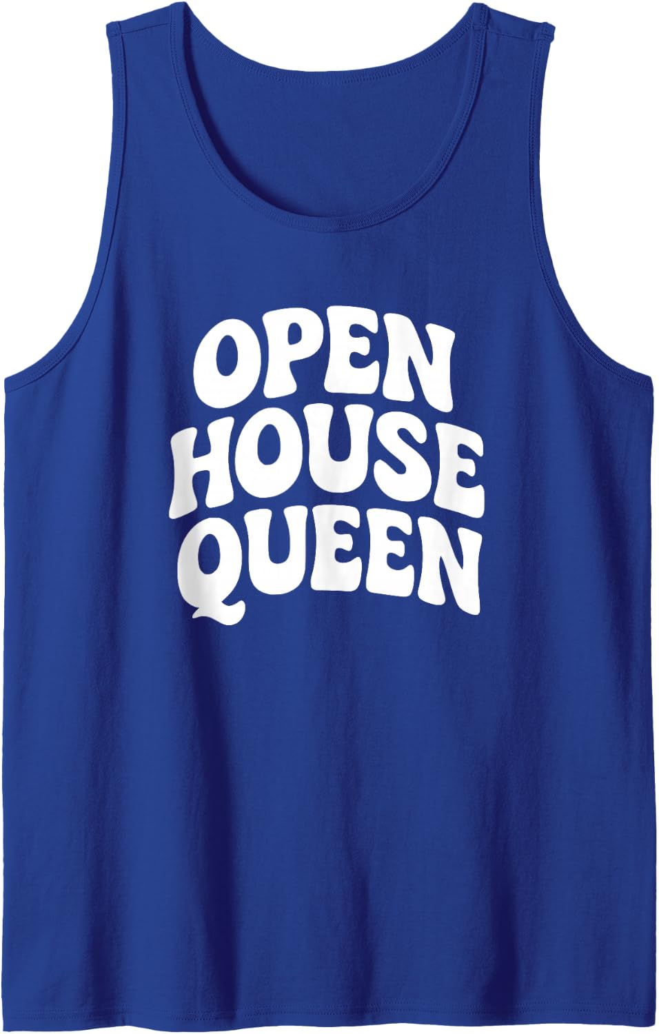 Open House Queen Sleeveless Tank Top - Royal Blue