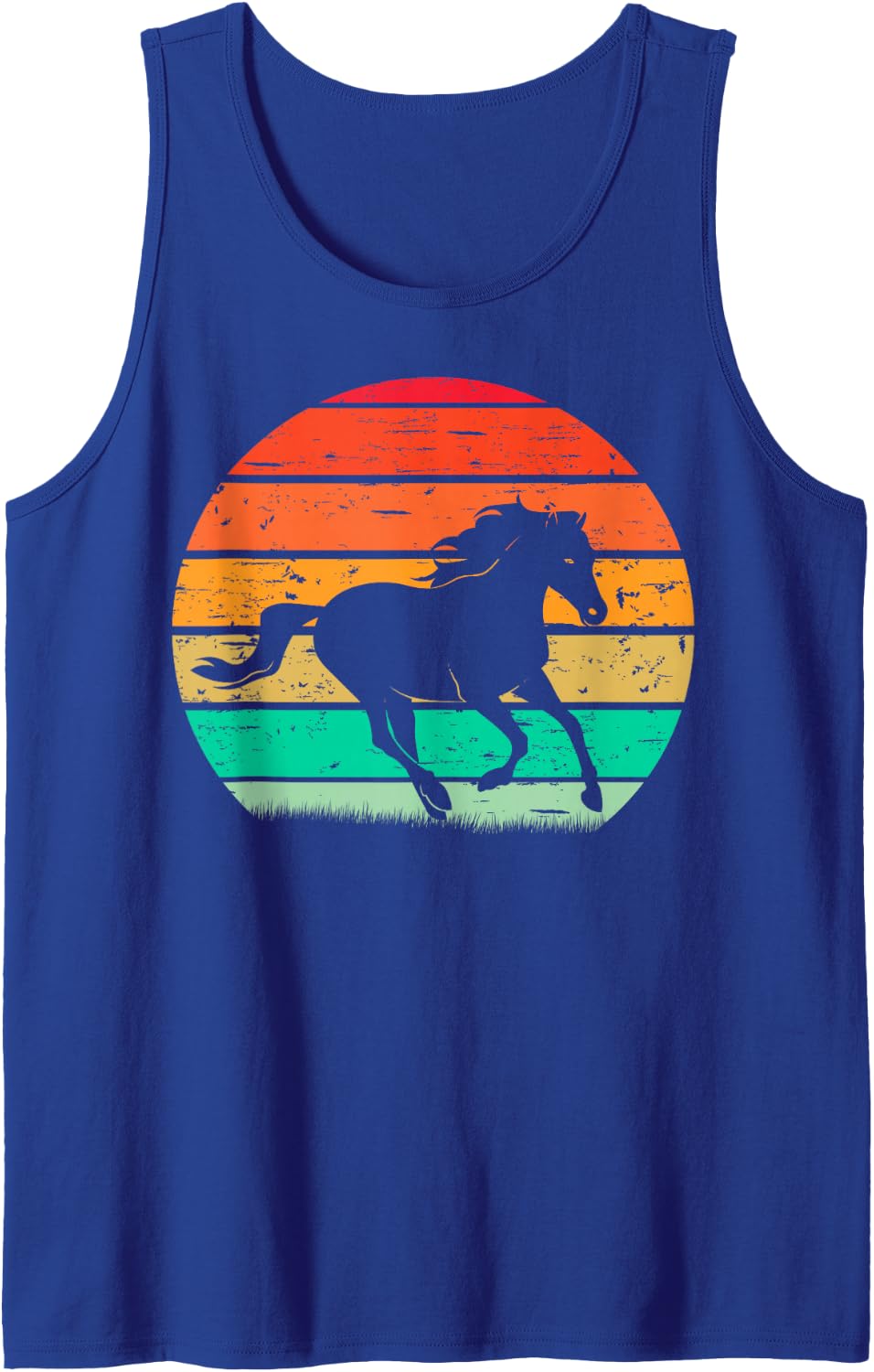Ride Vintage Retro Horse Lover Equestrian Novelty Humor Tank Top - Royal Blue
