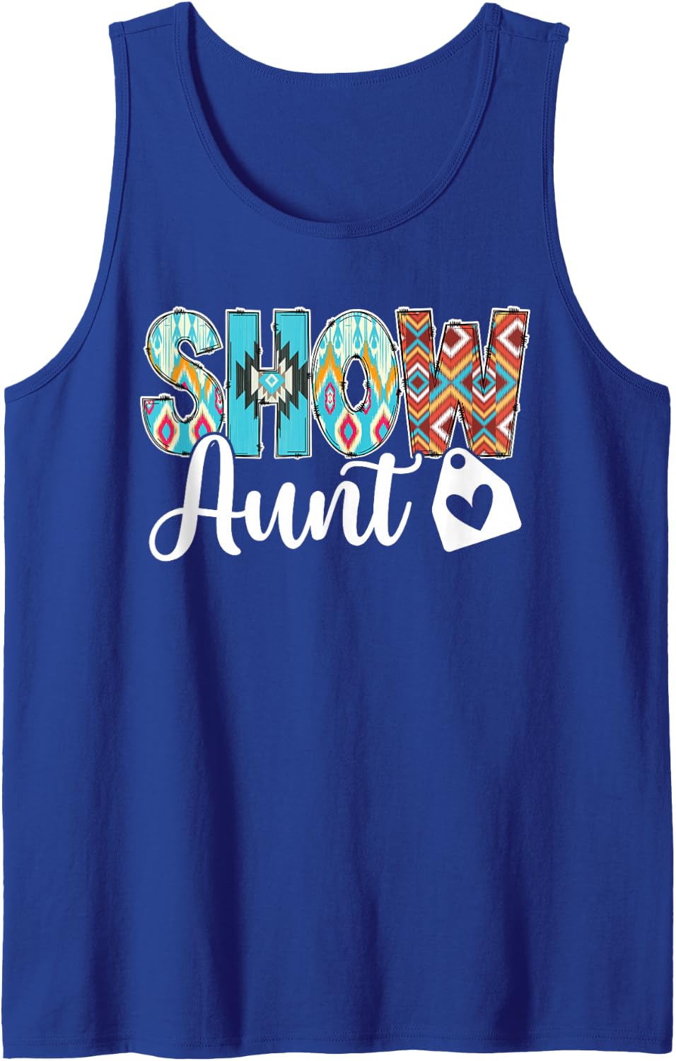 Livestock Show Aunt Livestock Show Auntie Sleeveless Tank Top - Royal Blue