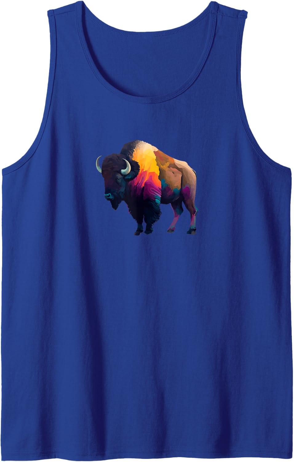 American Buffalo Native Wildlife National Park Bison Wyoming Tank Top - Royal Blue