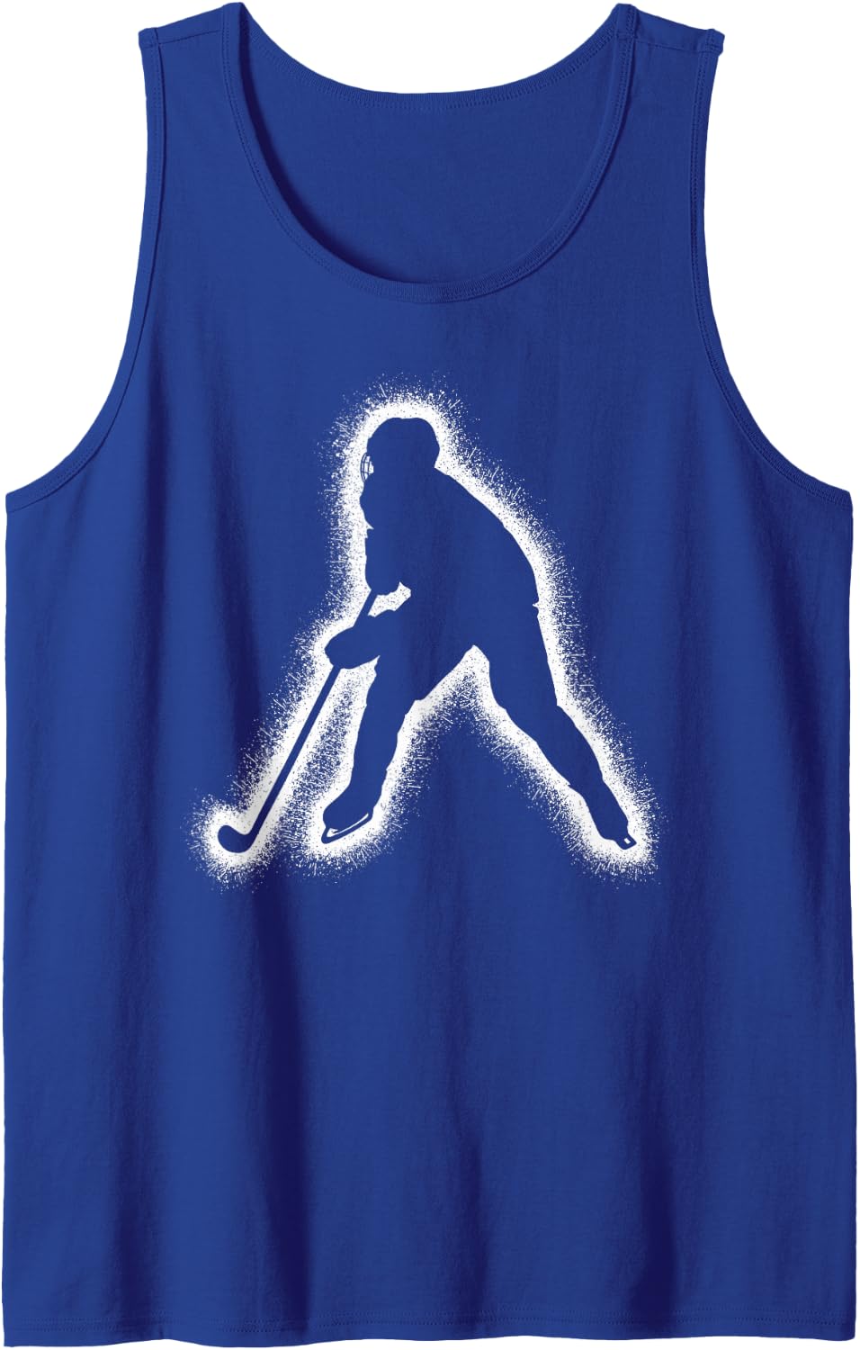 Ice Hockey Player Kids Boys Men Hockey Sleeveless Tank Top - Royal Blue
