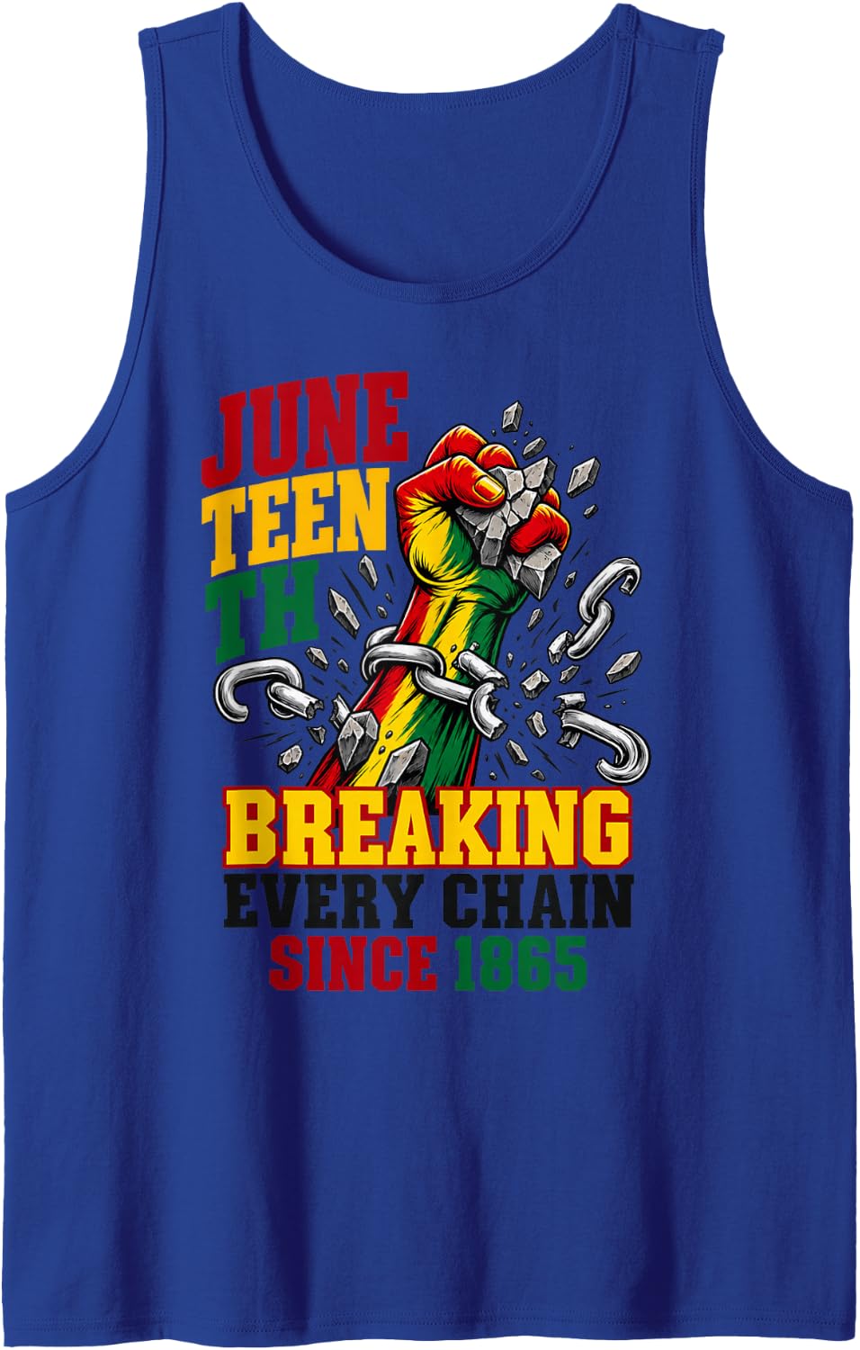 Pan-African Freedom Sleeveless Tank Top - Royal Blue