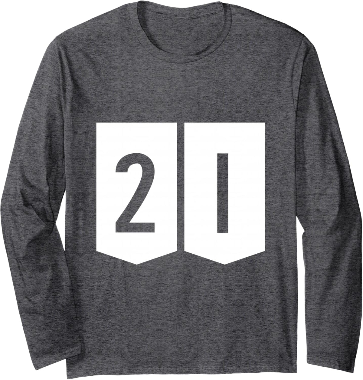 21st Birthday Gift Shirt Turning 21 Years Old Tee Long Sleeve T-Shirt - Adult Unisex Dark Heather Grey