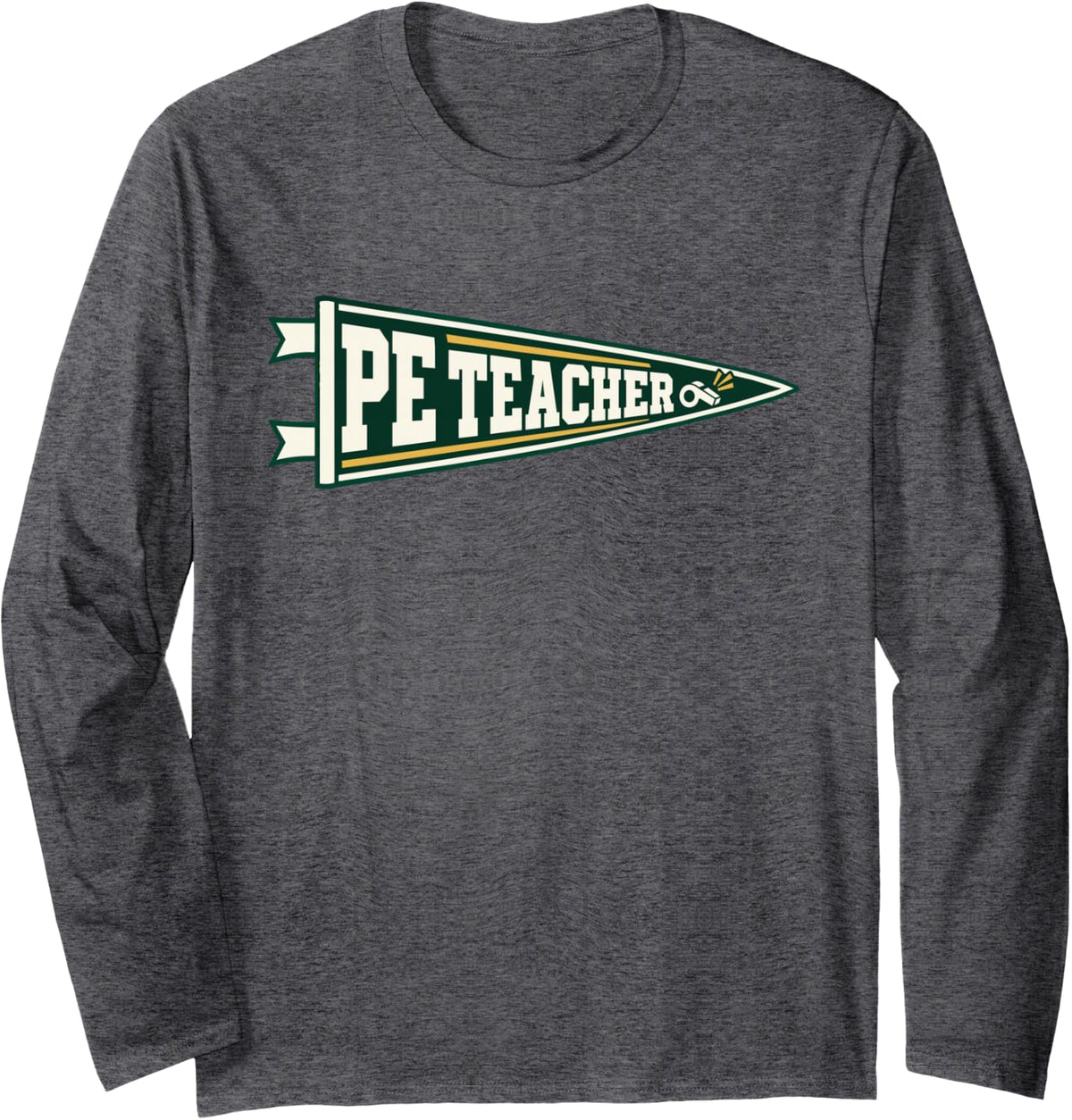 PE Teacher Teaching Physical Education Long Sleeve T-Shirt - Adult Unisex Dark Heather Grey