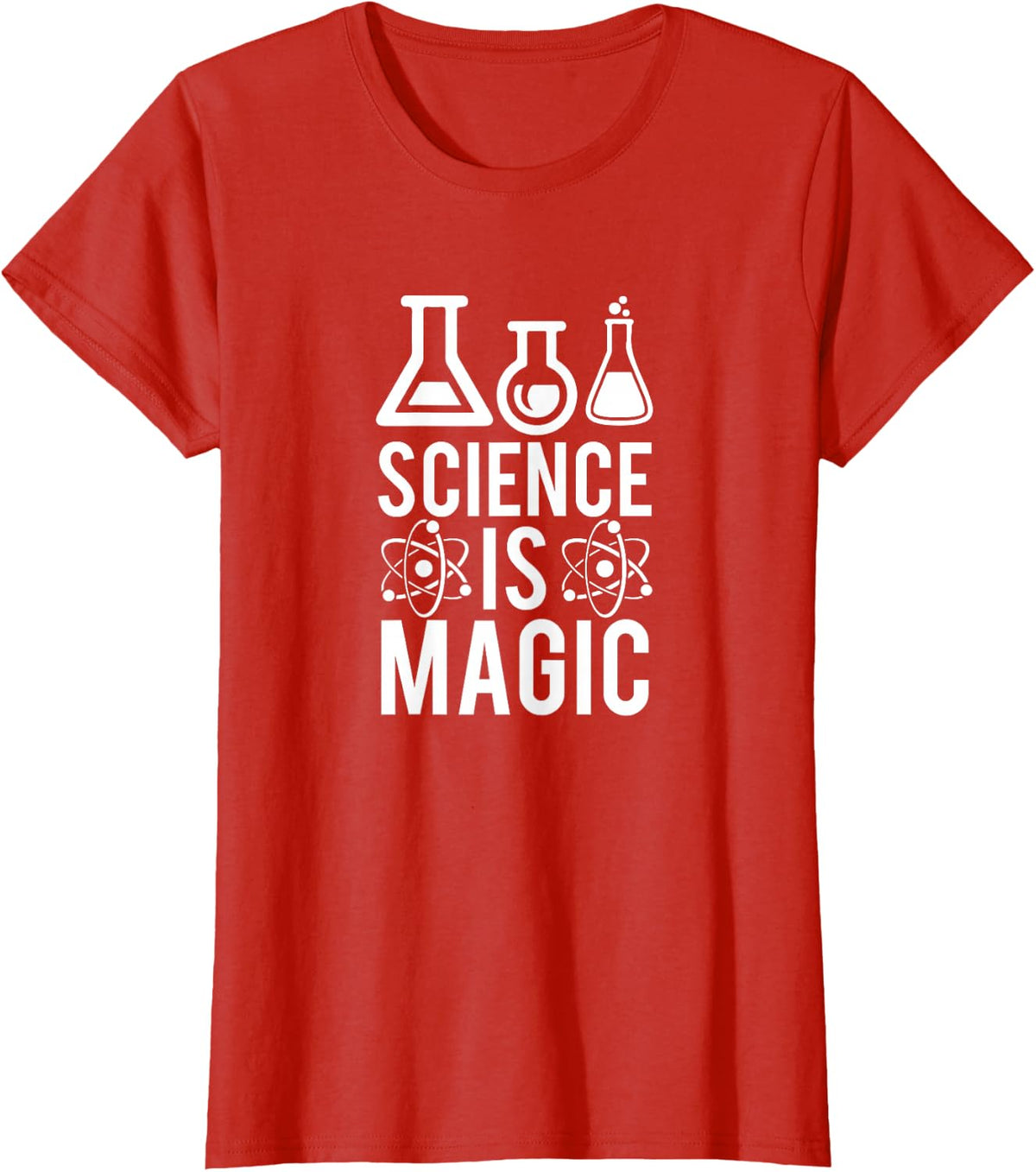 Science is Magic Teacher Chemistry Biology Physics Student T-Shirt - Red