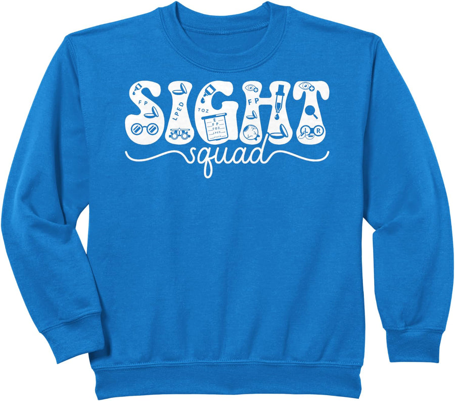 Sight Squad Optometry Optometrist Ophthalmic Tech Optician Sweatshirt - Royal Blue