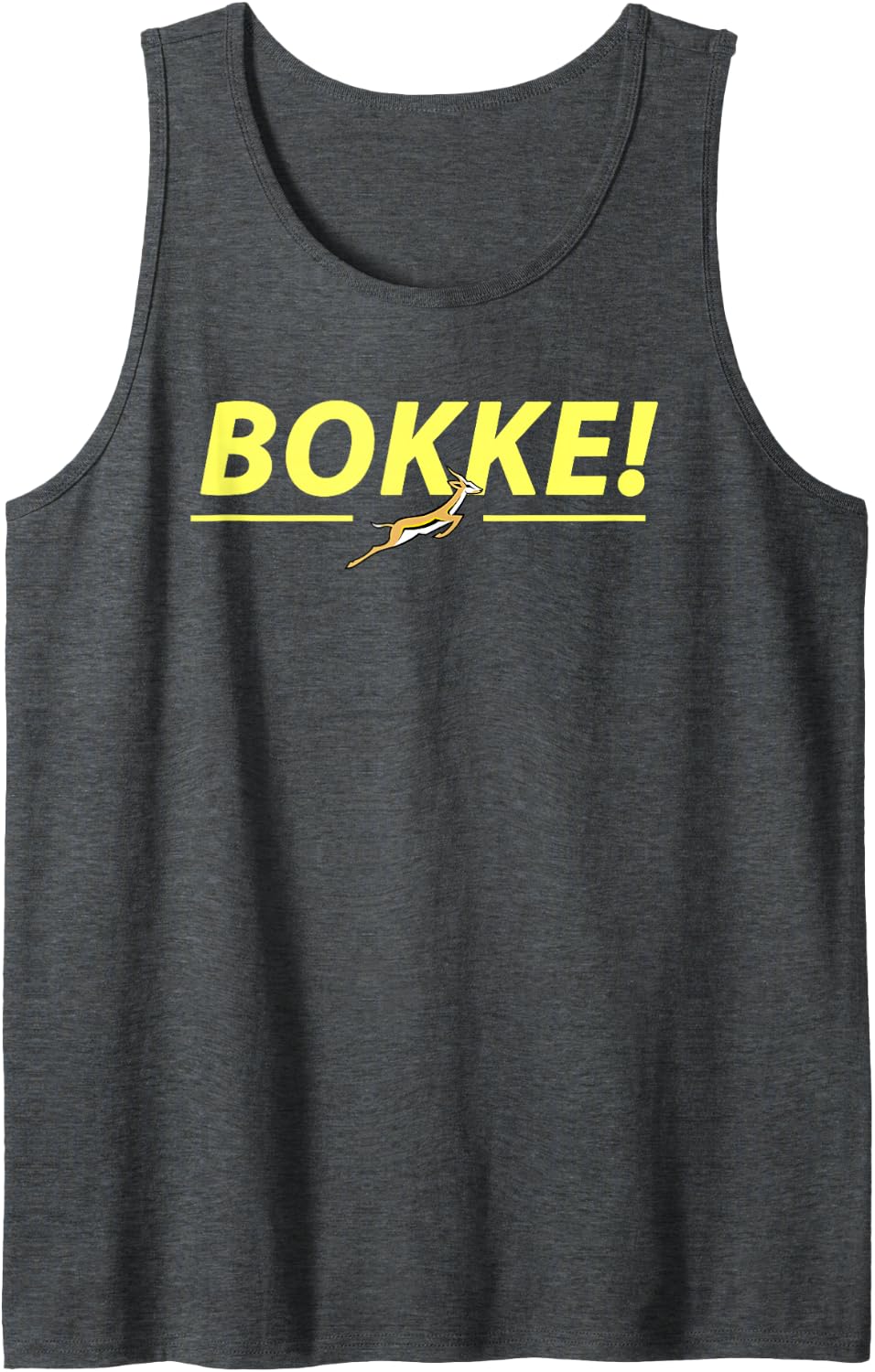South African Rugby Tank Top - Dark Heather Grey