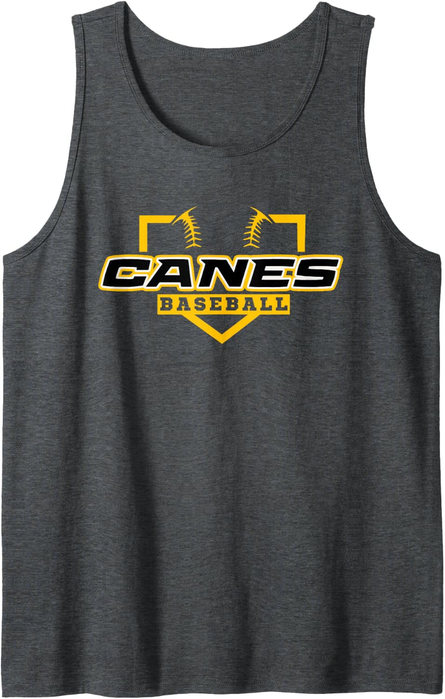 AS Canes Baseball Sports Tank Top - Dark Heather Grey