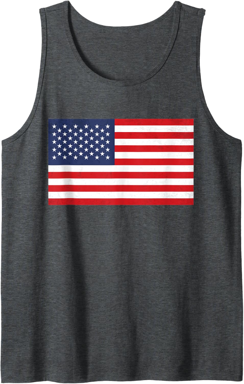American Flag - United States of America Tank Top - Dark Heather Grey