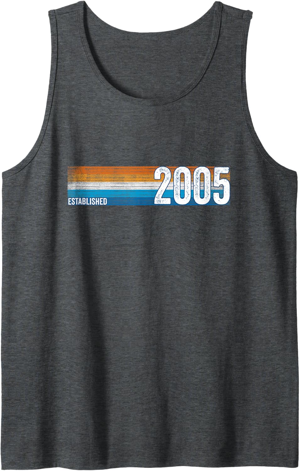 Vintage 2006 Established 2006 21st Birthday Retro 21 Sleeveless Tank Top - Dark Heather Grey