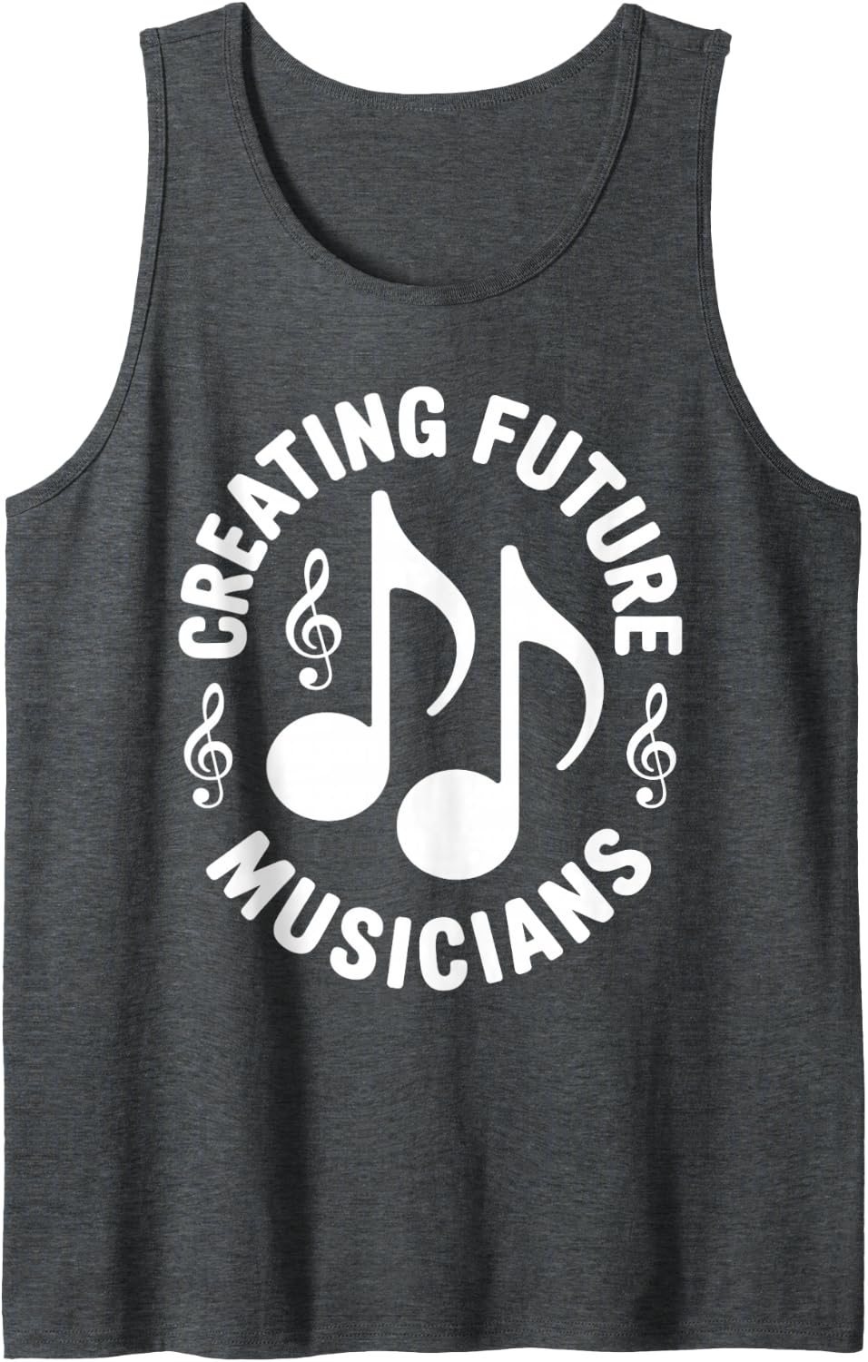 Creating Future Musicians School Music Teacher Tank Top - Dark Heather Grey