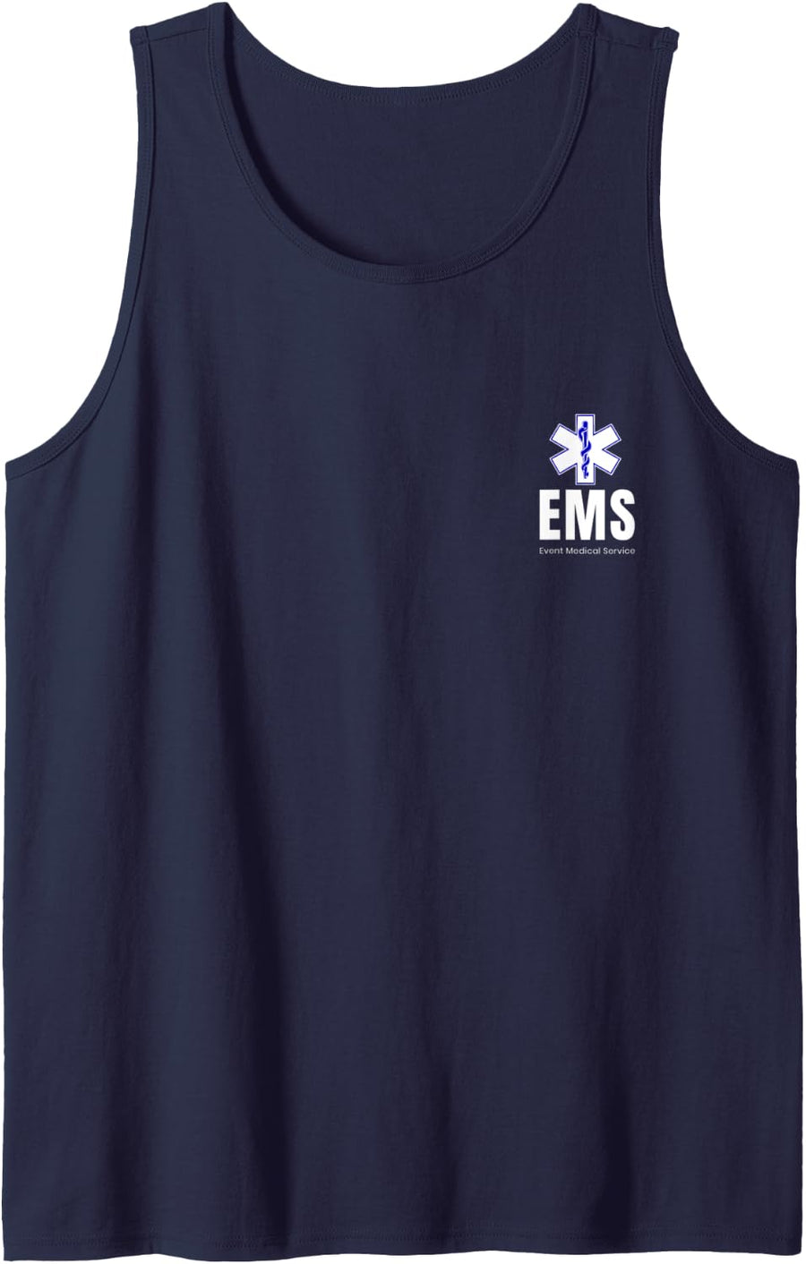 Paramedic Medical Staff EMS Front & Back Printed men women Tank Top - Navy Blue
