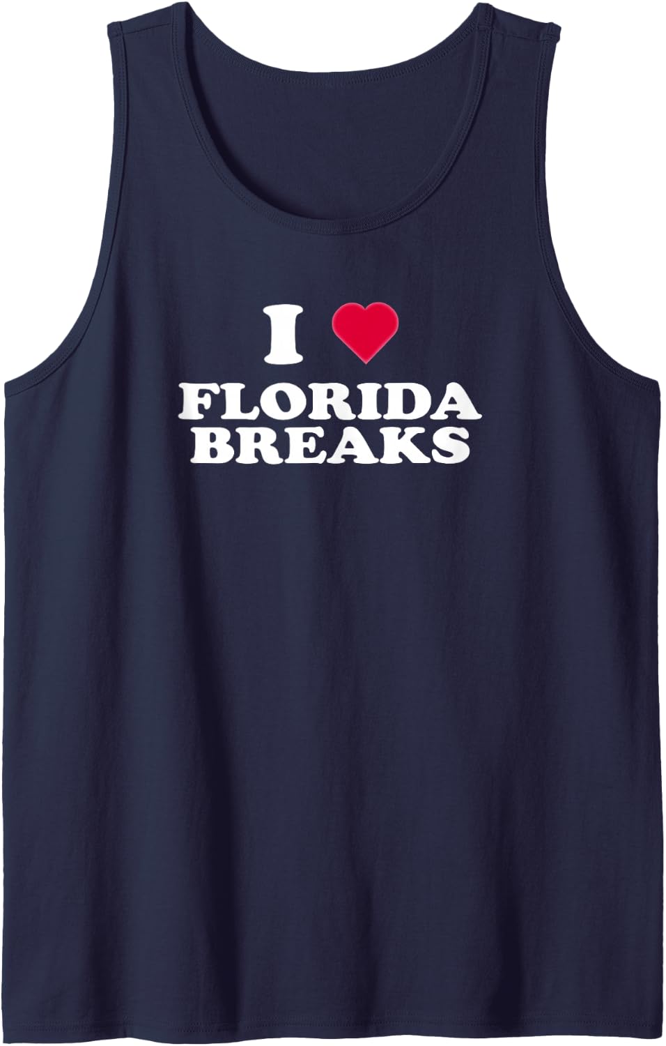 I Love Florida Breaks - House Music Breakbeat Tank Top - Navy Blue