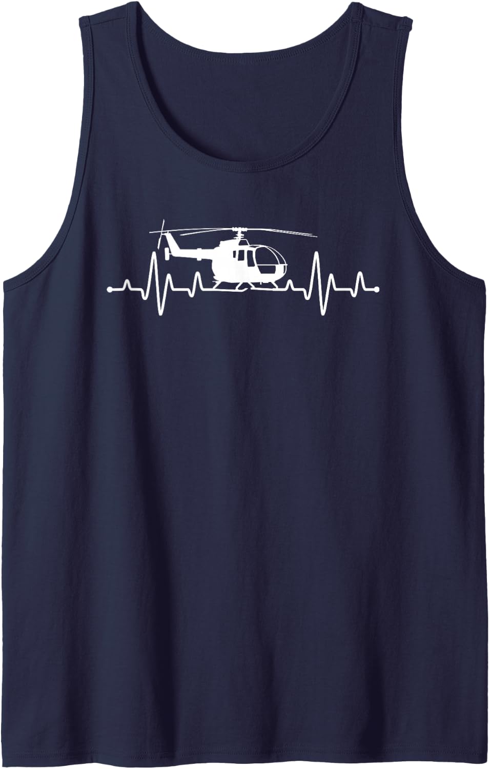 Cool Helicopter Art for Men Women Kids Aviation Helicopter Sleeveless Tank Top - Navy Blue