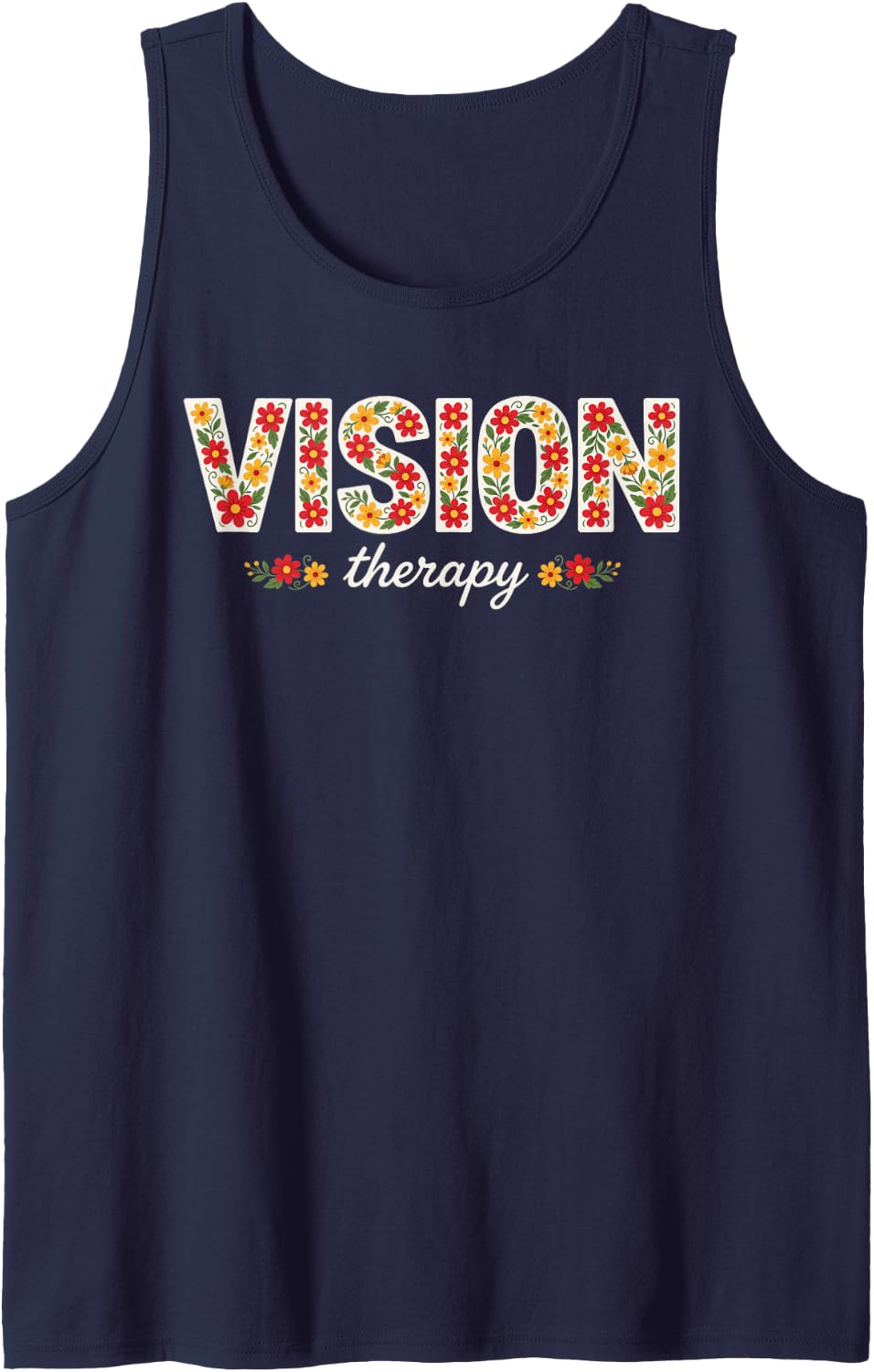 Vision Therapy Visual Orthoptics Training Optometrist Sleeveless Tank Top - Navy Blue