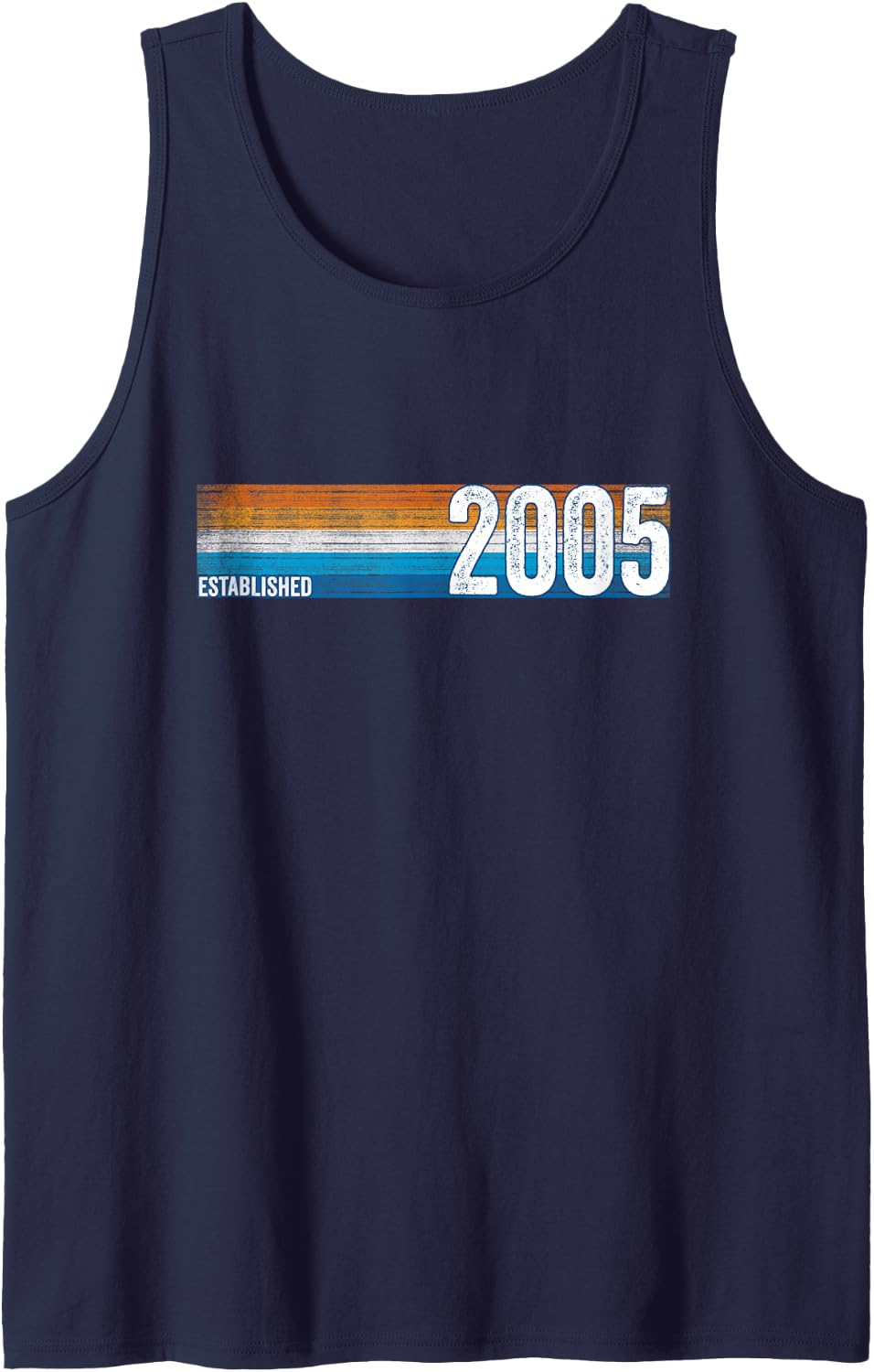 Vintage 2006 Established 2006 21st Birthday Retro 21 Sleeveless Tank Top - Navy Blue