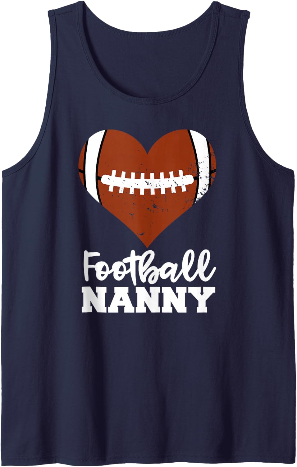Football Nanny Funny Football Player Nanny Sleeveless Tank Top - Navy Blue