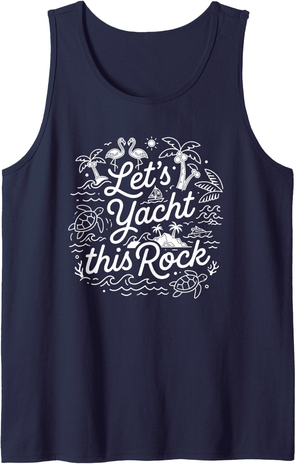 Yacht Rock Tank Top - Navy Blue