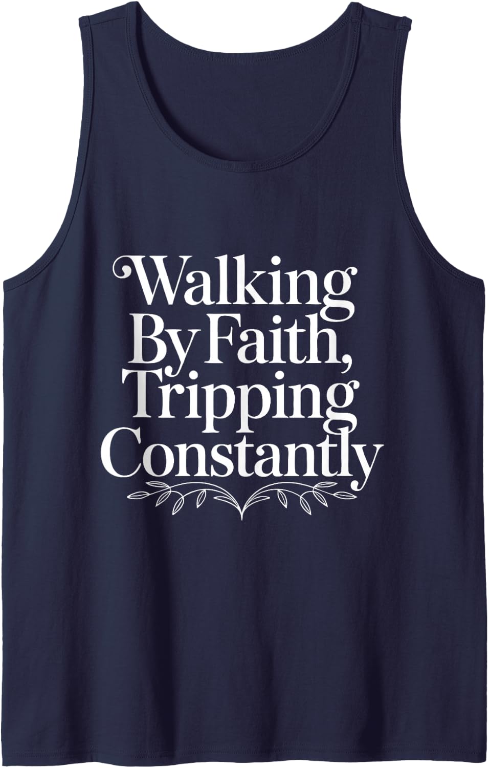 – Funny Christian Tank Top - Navy Blue