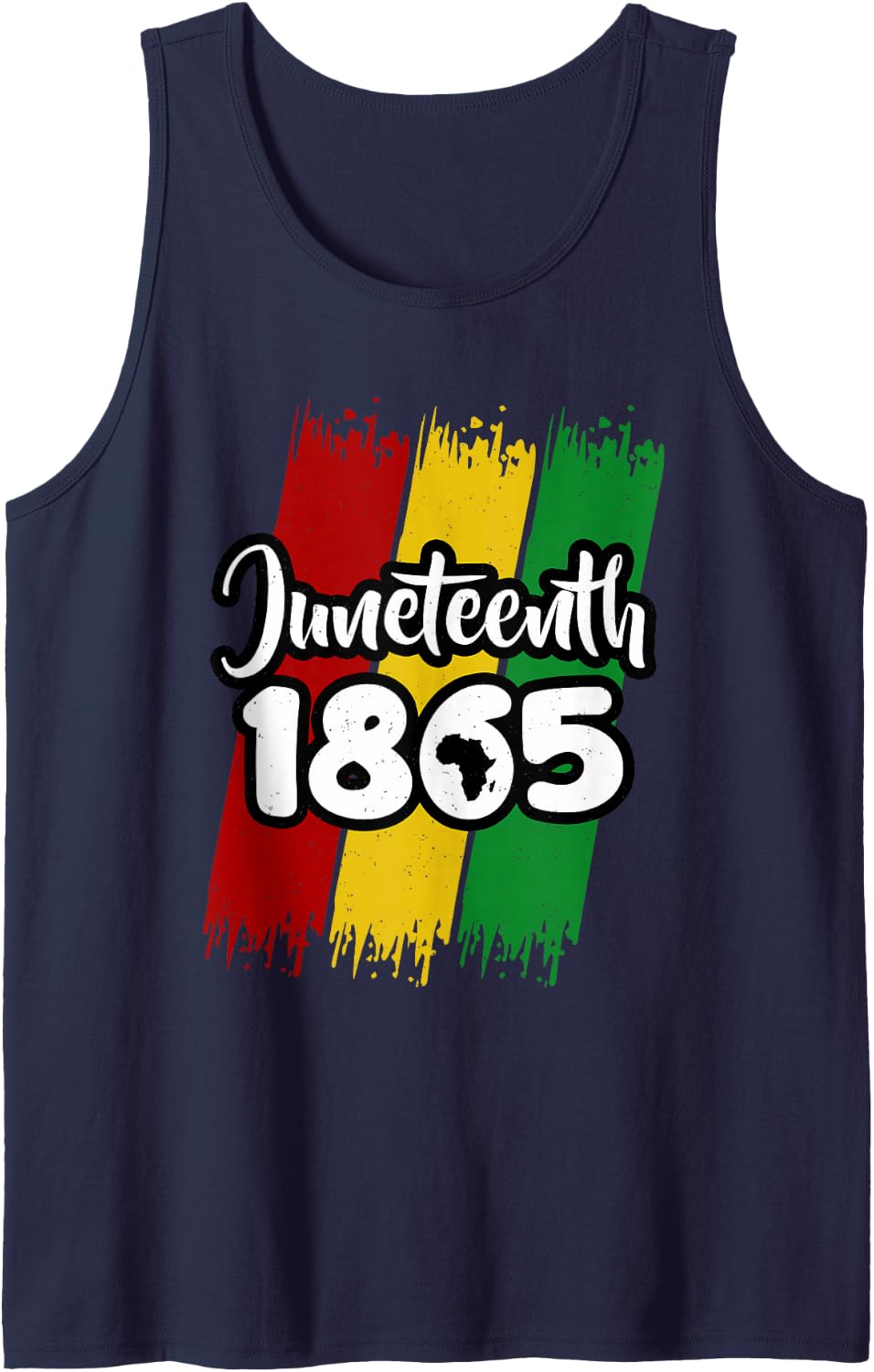 Juneteenth 1865 Black History African American Liberation Sleeveless Tank Top - Navy Blue