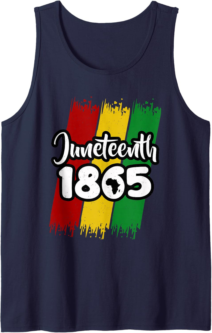 Juneteenth 1865 Black History African American Liberation Sleeveless Tank Top - Navy Blue