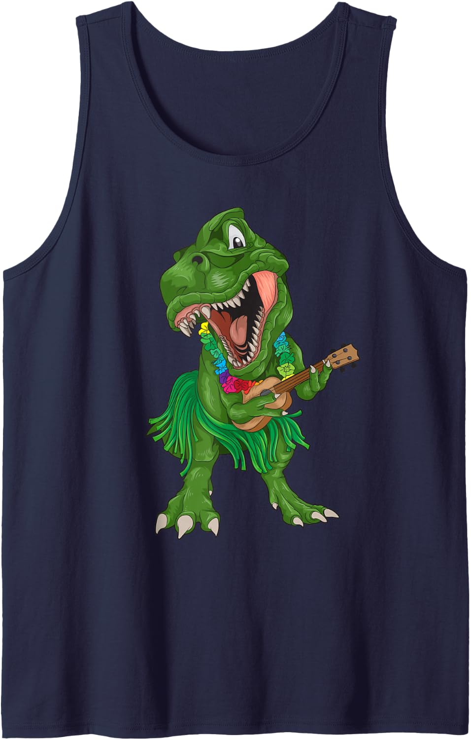 Funny Ukulele Art for Men Women Kids Music Ukulele Player Tank Top - Navy Blue