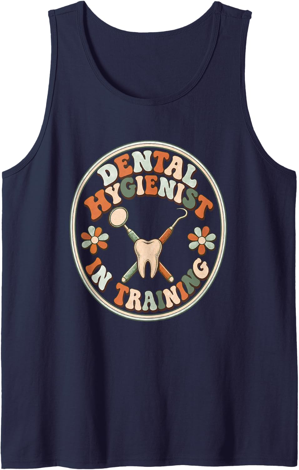 Dental Hygienist in Training Dental Assistant Dental Squad Sleeveless Tank Top - Navy Blue