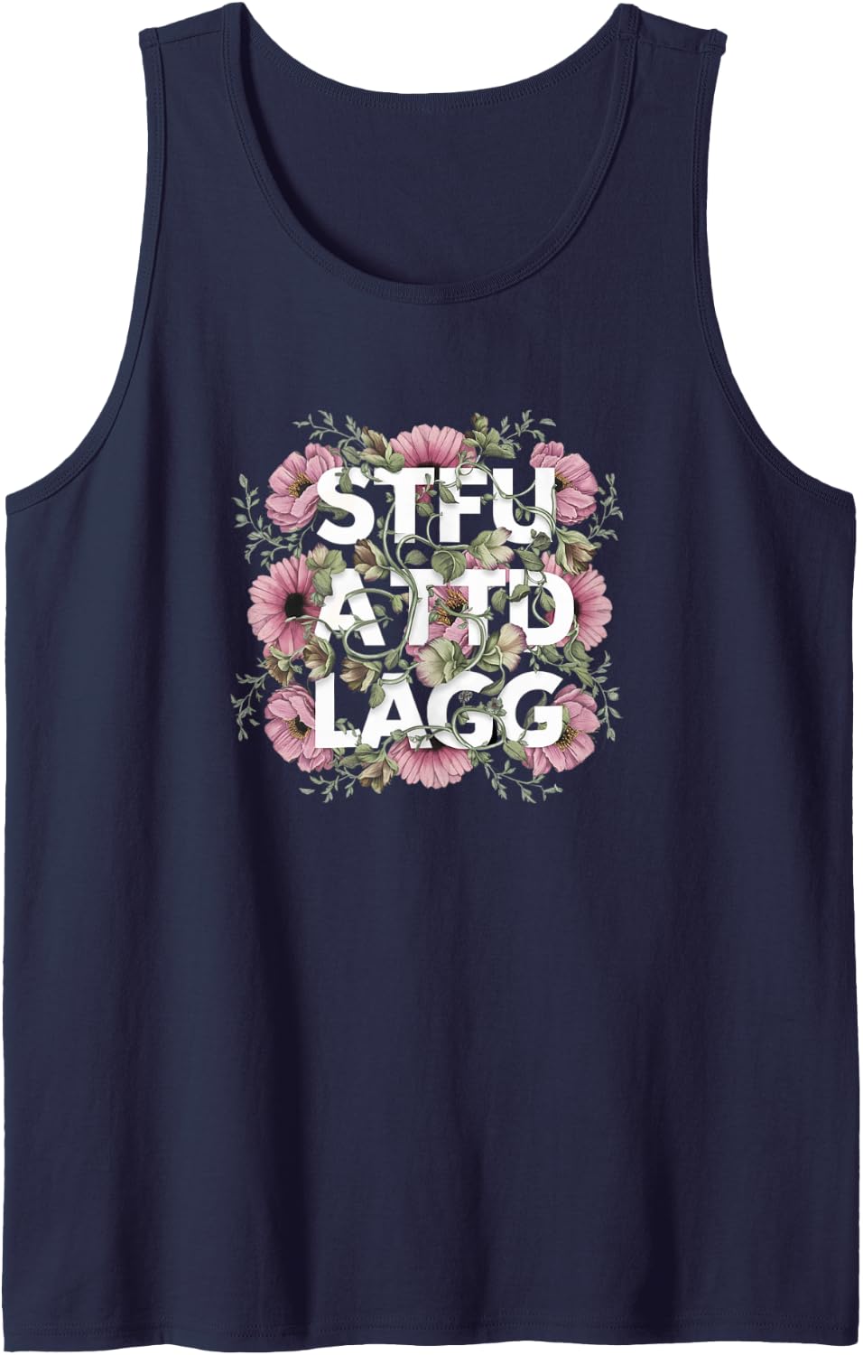 Dark Romance Romantasy Book Lover Shadow Daddy STFUATTDLAGG Tank Top - Navy Blue