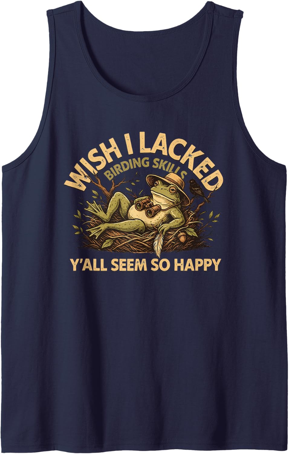 Birdwatching Birding Bird Watcher Birder Tank Top - Navy Blue