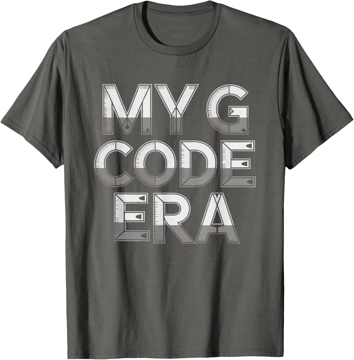 CNC Machinist G Code Era Precision Metalwork Identity T-Shirt - Asphalt Grey