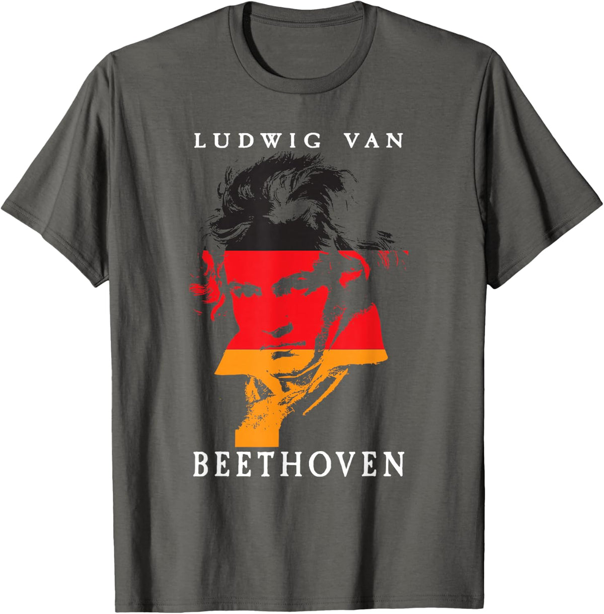 Ludwig Van Beethoven Classical Music Lover Tees T-Shirts for Music Teachers Pianists Composers - Asphalt Grey