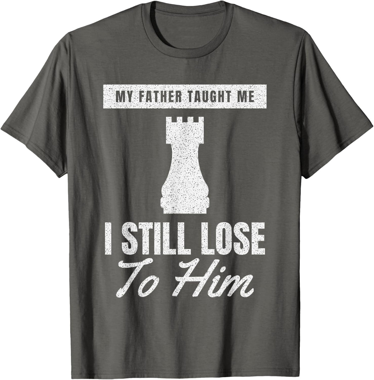 Tournament Pieces Opening for Men Chess Player T-Shirt - Asphalt Grey