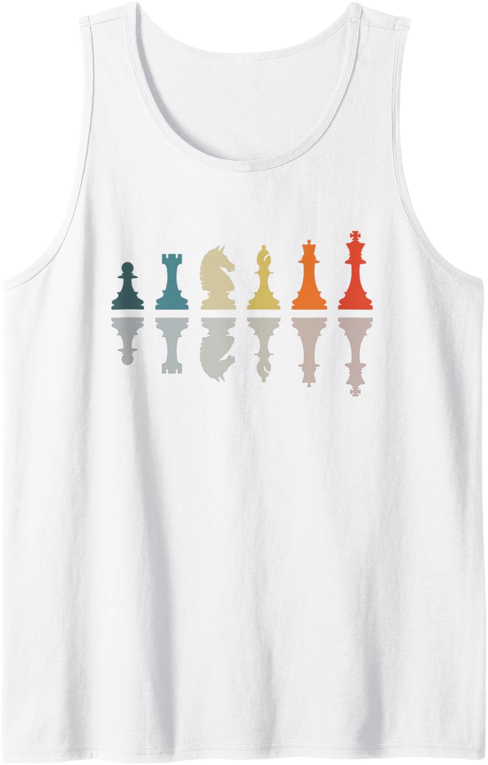 Retro Chess Graphic for Chess Players Men Women Kids Game Sleeveless Tank Top - White